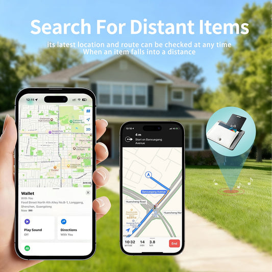 Wallet Tracker Card for Apple Find My, MFi Certified Smart Bluetooth Tracker with Global Precision Tracking, Rechargeable Anti-Stalking Smart Finder for Wallet, Passport, Luggage